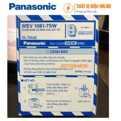 Ổ cắm đơn 2 chấu Panasonic WEV1081SW, WEV1081-7sw Wide
