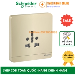 Ổ cắm đơn đa năng Schneider E83426TS_WG_G19 AvatarON màu vàng
