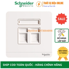 Ổ cắm mạng Lan Cat6 đôi Schneider E8332RJS6_WE_G19 AvatarON màu trắng