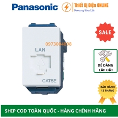 Ổ cắm mạng data Cat5e Panasonic WEV2488SW Wide