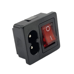 Ổ cắm nguồn số 8 tích hợp công tắc có đèn