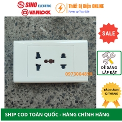 S18U/UAM Ổ cắm 2 chân và ổ cắm đa năng Sino Vanlock S18