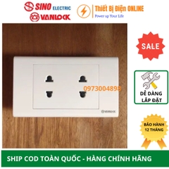 S18U2 Ổ cắm đôi 2 chấu Sino Vanlock S18