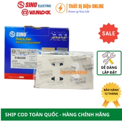 S18U2XX Ổ cắm đôi 2 chấu và 2 lỗ Sino Vanlock S18