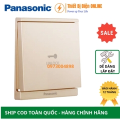 WMF224MYZ-VN Panasonic Nút nhấn mở cửa Moderva vuông màu vàng ánh kim