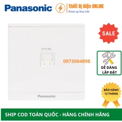WMF403-VN Panasonic Ổ cắm điện thoại Moderva Tel outlet màu trắng