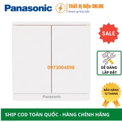 WMF503-VN Panasonic Công tắc đôi 1 chiều Moderva vuông màu trắng