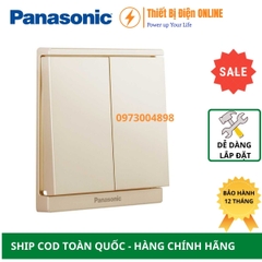WMF504MYZ-VN Panasonic Công tắc đôi 2 chiều Moderva màu vàng ánh kim