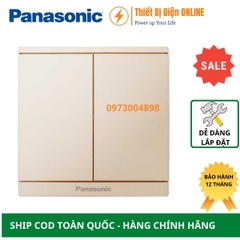 WMF504MYZ-VN Panasonic Công tắc đôi 2 chiều Moderva màu vàng ánh kim
