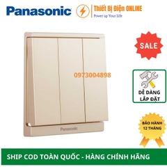 WMF505MYZ-VN Panasonic Công tắc ba 1 chiều Moderva màu vàng ánh kim