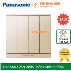 WMF507MYZ-VN Panasonic Công tắc bốn 1 chiều Moderva vàng ánh kim