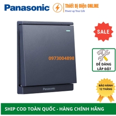 WMF512MYH-1VN Panasonic Công tắc đơn 2 chiều dạ quang Moderva đảo chiều cầu thang xám ánh kim
