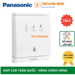 WMF936-VN Panasonic Nút nhấn chuông có đèn báo " không làm phiền" " Dọn phòng" " Vui lòng đợi" màu trắng Moderva