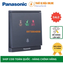 WMF936MYH-VN Panasonic Nút nhấn chuông Moderva có đèn báo " không làm phiền" " Dọn phòng" " Vui lòng đợi" xám ánh kim