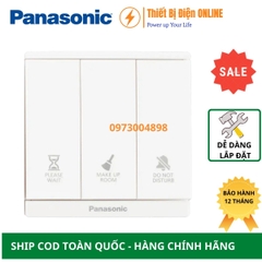 WMF984-VN Panasonic Công tắc hiển thị " không làm phiền" " Dọn phòng" " Vui lòng đợi" màu trắng  Moderva