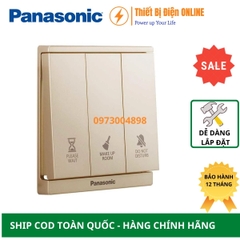 WMF984MYZ-VN Panasonic Công tắc Moderva hiển thị " không làm phiền" " Dọn phòng" " Vui lòng đợi" màu vàng ánh kim