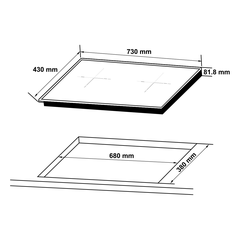 Bếp Từ Âm 2 Vùng Nấu HC-I7365B Hafele 536.61.365