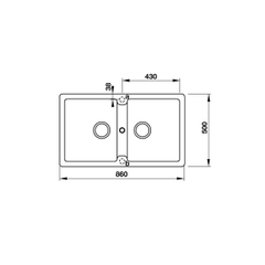 Chậu Đá Granstone Màu Xám Hafele HS19-GEN2S90