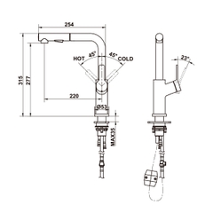 Vòi Rửa Chén Bát Hafele Lux-P HT25-SH1P315