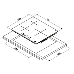 Bếp từ 3 vùng nấu Hafele HC-I6035B