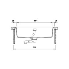 Chậu Đá Granstone Màu Đen Hafele HS20-GEN1S80