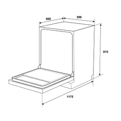 Máy Rửa Chén Bát Âm Bán Phần Hafele HDW-B6054B