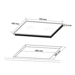 Bếp Từ Âm 2 Vùng Nấu Hafele HC-I3732KB
