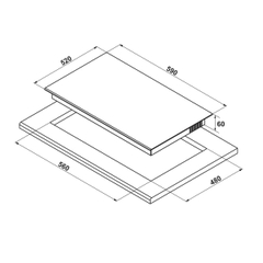 Bếp Từ Lắp Âm 3 Vùng Nấu Hafele HC-I60371B