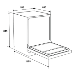 Máy Rửa Chén Bát Độc Lập Hafele HDW-F602TB