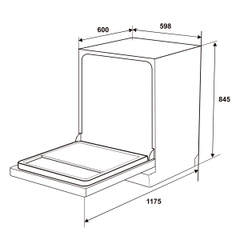 Máy Rửa Chén Bát Độc Lập Hafele HDW-F601G