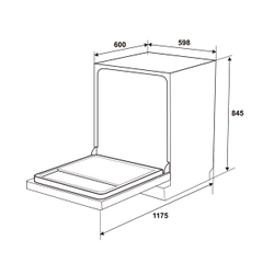 Máy Rửa Chén Bát Độc Lập Hafele HDW-F6072B