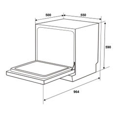 Máy Rửa Chén Bát Để Bàn Hafele HDW-T5532B