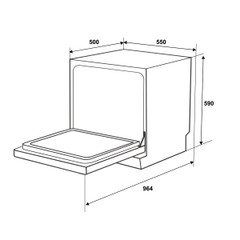 Máy Rửa Chén Bát Để Bàn Hafele HDW-T5552B