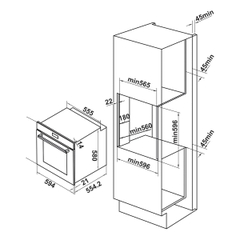 Lò Nướng Âm Tủ Hafele HC-O812B