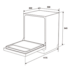 Máy Rửa Chén Bát Độc Lập Hafele HDW-F6031G