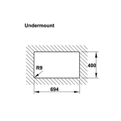 Chậu Đá Granstone Màu Kem Hafele HS20-GEN1S80