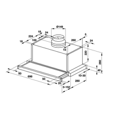 Máy Hút Mùi Lắp Âm Tủ Hafele HH-SG70A