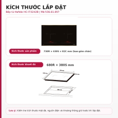 Bếp Từ Âm 2 Vùng Nấu HC-I73242B