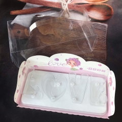 Set hộp mica khuôn Love/ 10 bộ