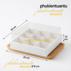 Set 5 Hộp Ngăn 2/4/6/9 Đựng Cốc