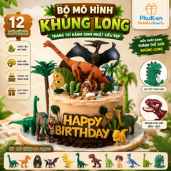 Mô Hình Khủng Long Mini Trang Trí Bánh Kem