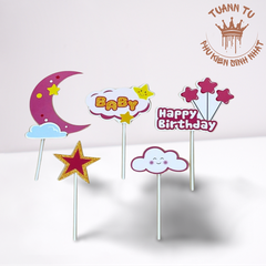 Set giấy: Trăng sao baby