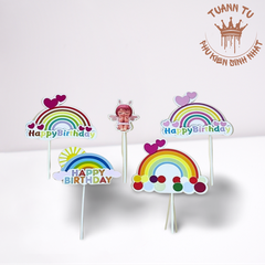 Set giấy: Cầu vòng bé chống cằm