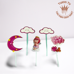 Set giấy: Mây trăng bé chống cằm