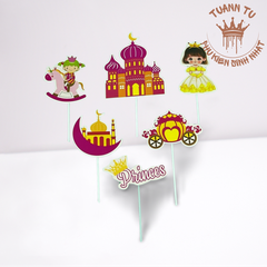 Set giấy: Lâu đài bé cưỡi ngựa