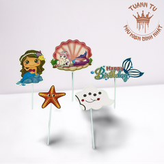 Set giấy: Nàng tiên cá sò