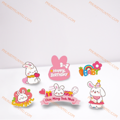 Set giấy: Thỏ hồng