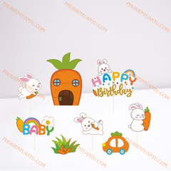Set giấy: Thỏ cà rốt