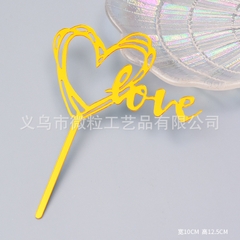 Túi 10 thẻ Tim Love/ Vàng