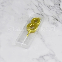 Nến Số Nhũ Vàng Mini 0-9 Trang Trí Bánh Kem | 1 Vỉ 1 Số